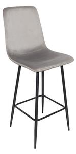 Scaun de bar cu functie de rotire, tesatura, neagra, 43x55x114 cm