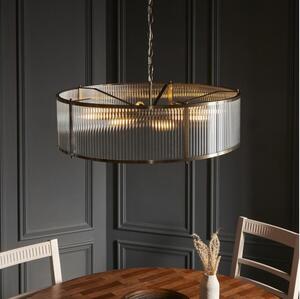Endon 119455 - Candelabru RIDGETON cu lanț, 8xE14/7W/230V, alamă