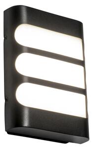Aplică modernă neagră cu LED inclusă IP44 - Gaev