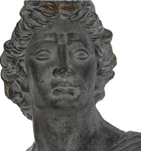 Statueta bust Caesar din fibra de sticla gri 36x18x58.5 cm