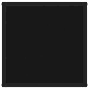Măsuță de cafea, neagră cu sticlă neagră, 40x40x50 cm
