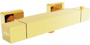 Mexen Cube baterie termostatică de duș, Aurie - 77200-50