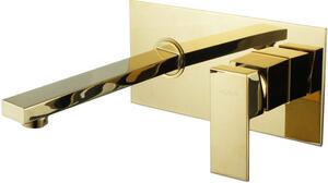 Mexen Cube baterie lavoar încastrată, auriu - 73115-50