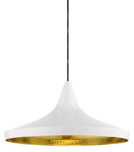 Beat Wide LED Lustră Pendul Glossy White/Brass- Tom Dixon