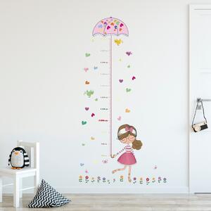 Autocolant de perete "Metru pentru copii - Fetiță" 75x145 cm