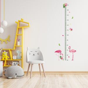 Autocolant de perete "Metru pentru copii - Flamingo" 45x115 cm