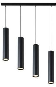 Pendul, lustra suspendata, 4xLED GU10, modern, IP20, cadru aluminiu si otel, negru mat
