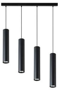 Pendul, lustra suspendata, 4xLED GU10, modern, IP20, cadru aluminiu si otel, negru mat