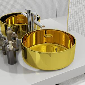 Chiuvetă de baie, auriu, 40 x 15 cm, ceramică