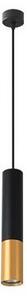 Lustra suspendata LED Keon, lungime reglabila, 35W, utilizare interior, negru/auriu