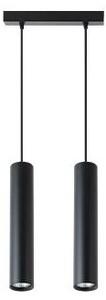 Lustra suspendata LED Keon, 2 pendule, diametru baza 22x4x2,5 cm, 35W, GU10, IP20, negru