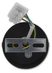 Pendul tubular din aluminiu, 1 bec LED GU10, fix, 35W, cablu 1 metru, 60x1200 mm, negru mat