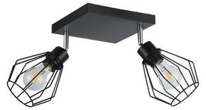 Aplica LED de tavan Otto, 2 becuri, 35W, diametru baza 20 cm, unghi rotatie 350 grade, 110-240V, neagra