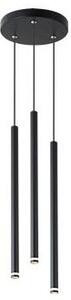 Lustra LED suspendata cu 3 pendule, putere 35W, baza 18x2,5 cm, soclu G9, IP20, tub 25x500 mm