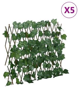 Spalier frunze struguri false extensibil 5 buc verde 190x60 cm