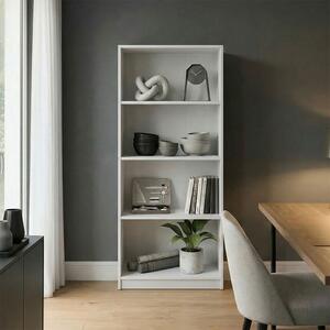 Biblioteca, Kendy, Alb, 30x60x167 cm