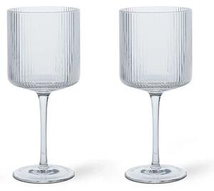 Ripple Roșu Wine Glasses Set of 2 Clear - Ferm Living
