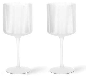 Ripple Roșu Wine Glasses Set of 2 Frosted - Ferm Living