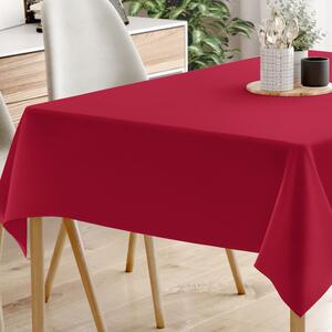 Goldea față de masă decorativă de crăciun loneta - uni roșu vișinie 120 x 180 cm