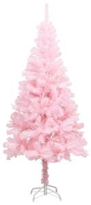Pom de Crăciun artificial cu suport, roz, 180 cm, PVC