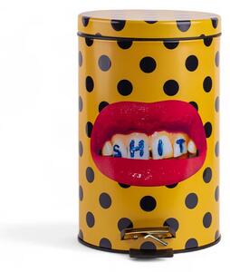 Shit Toiletpaper Home Bin Ø20,5xH27,5 Galben/Negru/Multicolor - Seletti