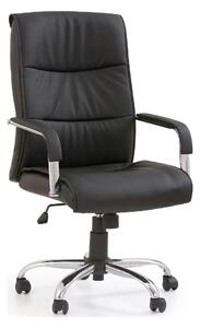 Scaun de birou HAMILTON, negru, piele ecologica, 60x70x102/111 cm
