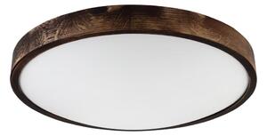 Plafonieră LED OAK SMOKY SLIM, 36W, 230V, 4000K, diam. 47 cm, stejar/maro închis