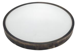 Plafonieră LED OAK SMOKY SLIM, 36W, 230V, 4000K, diam. 47 cm, stejar/maro închis