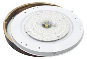 Plafonieră LED OAK SMOKY SLIM, 36W, 230V, 4000K, diam. 47 cm, stejar/maro închis