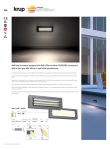 Aplică LED de exterior KRUP LED/6W/230V IP65 antracit Redo 90330
