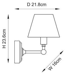 Lampă LED reîncărcabilă dimabilă de perete Endon 114830 BURLEY LED/1,5W/5V alamă/crem