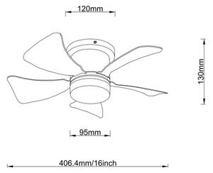 Globo 03609B - Ventilator de tavan LED HINES dimabil 10W/230V 3000-6500K +telecomandă