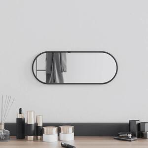 Oglindă de perete, negru, 40x15 cm, ovală