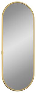 Oglindă de perete, auriu, 40x15 cm, ovală