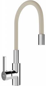 Mexen Flex baterie de bucătărie, Crom/Bej - 670900-09