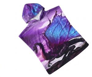 Poncho pentru copii DRAK mov Dimensiune: 60 x 120 cm