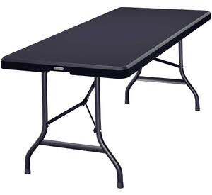 Masă de grădină pliabilă, din plastic, antracit, 183 x 75 x 73 cm