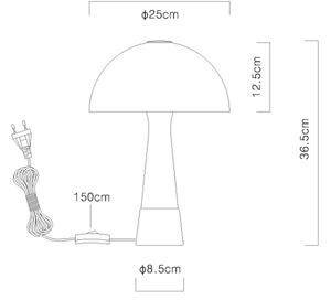 Globo 51570114 - Lampă de masă PAULIN 1xE27ILLU/40W/230V verde