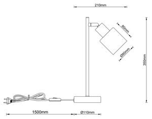 Lampa de masă TRENT Globo 54114-1T, 1xE14/25W/230V
