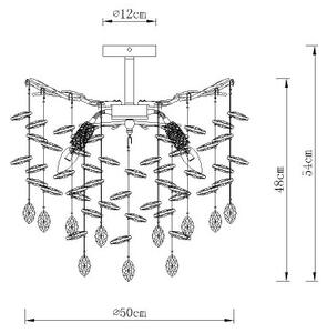Globo 64138DG - Candelabru pe tijă QUEENA, 6xE14/40W/230V, auriu
