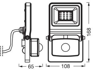 Osram - Proiector LED cu senzor ENDURA LED/10W/230V 4000K IP44