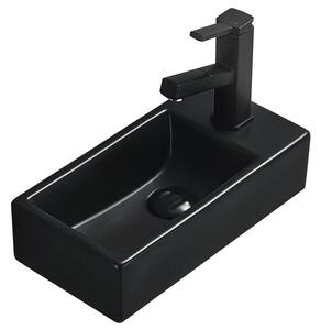 Mexen Inez chiuvetă blat stânga 40 x 20 cm, Negru mat - 21484085L