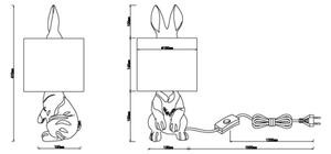 Globo 21633G - Lampă de masă RABBIT 1xE27/25W/230V