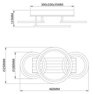 Globo 67360D3 - Plafonieră LED BLEVINS, 21 W / 230 V / 3000/4200/6000 K