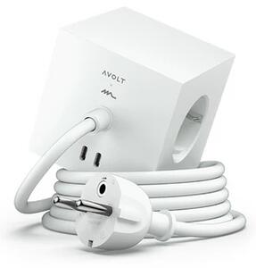 Square 1 w/30W Dual USB-C & Magnetic Base 1,8m ML Edition White - Avolt