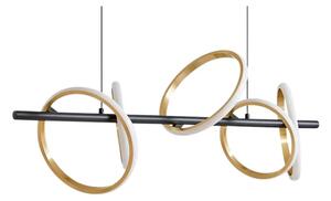 Madu LED Lustră Pendul L92,5 Negru/Auriu/Alb - Lucande
