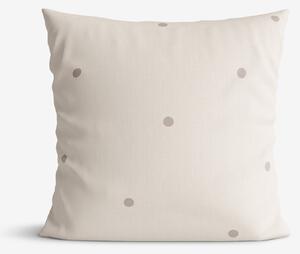 Goldea față de pernă 100% bumbac - buline pe fundal bej 50 x 70 cm