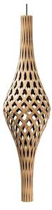 Nikau Lustră Pendul Black 1 Side - David Trubridge