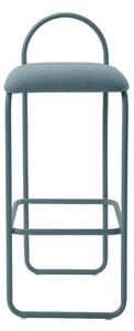 Angui Scaun de bar H92,5 Dusty Albastru Bouclé - AYTM