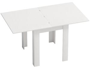 HOMCOM Masă de Dining Extensibilă pentru 4-6 Persoane din PAL și Oțel, 140 x 80 x 77,5 cm, Alb cu Efect de Lemn | Aosom Romania